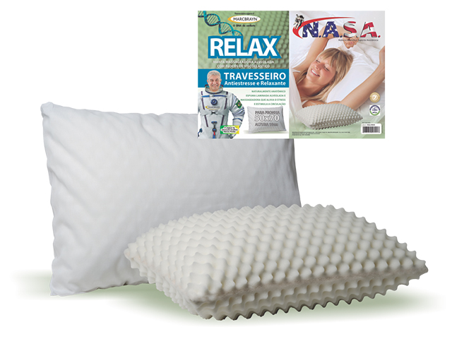 Colch�es em Pirituba - TRAVESSEIRO NASA RELAX C/MANTA MASSAGEADORA ALTO 18CM